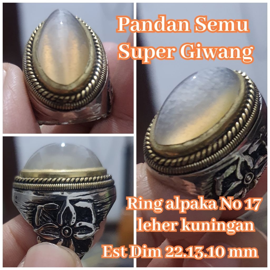 batu pandan semu sisik betik kristal ring alpaka no sutra merah jamblang lumut nanas