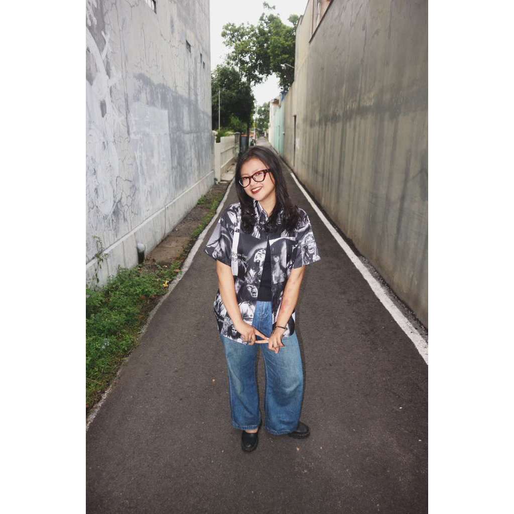 Tshirttokoh - Vintage Kemeja Fullprint Bob Marley