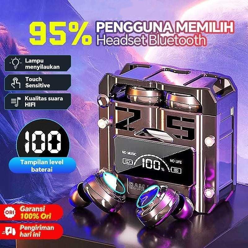 COD Headset Bluetooth TWS GAMING M25 /S25 Earphone Bluetooth Wireless Bass Headphone V5.3 M25 Game H