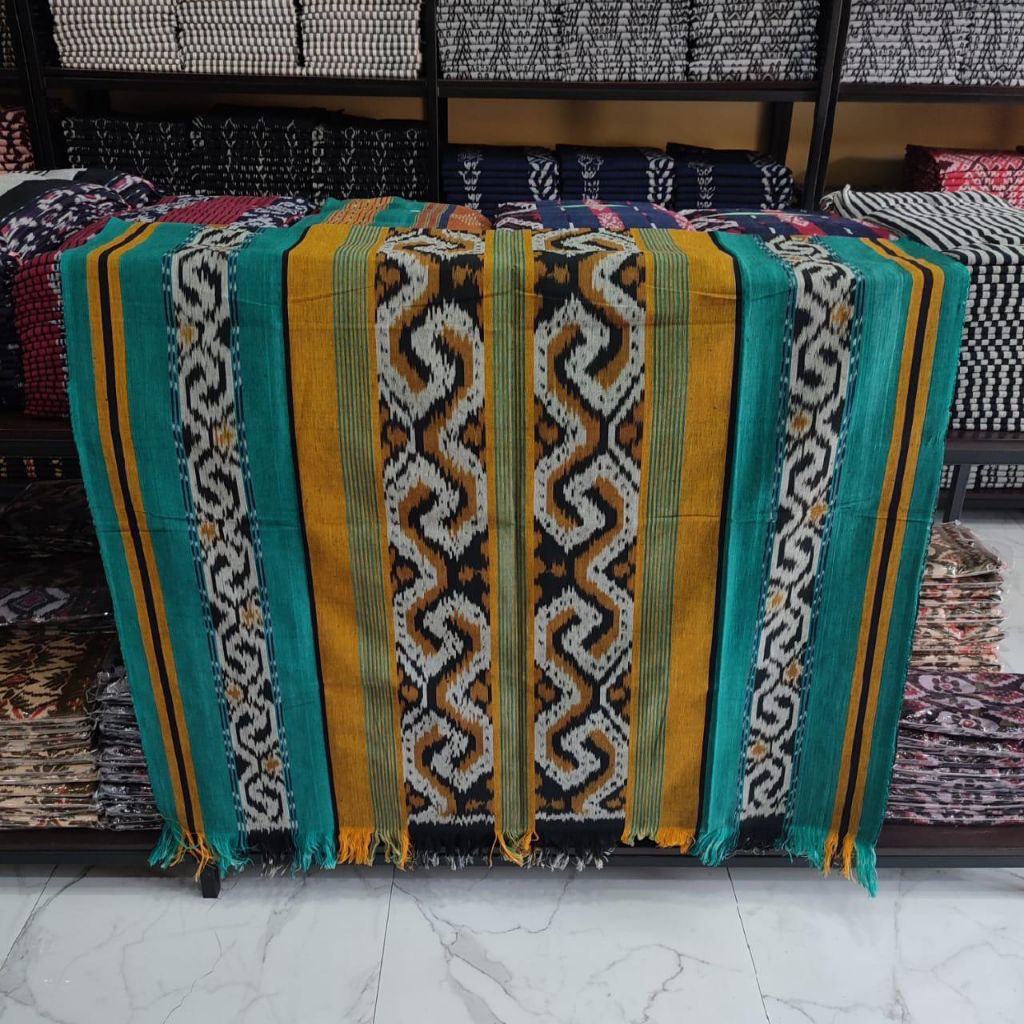 Kain tenun blanket hijau terlaris