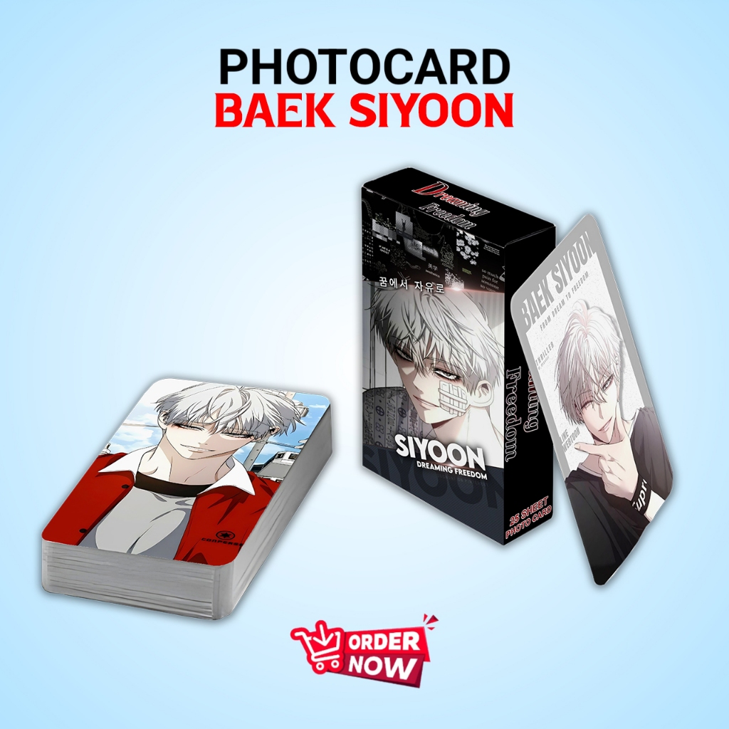 PHOTOCARD SET BAEK SIYOON MANHWA DREAMING FREEDOM PREMIUM FREE BOX