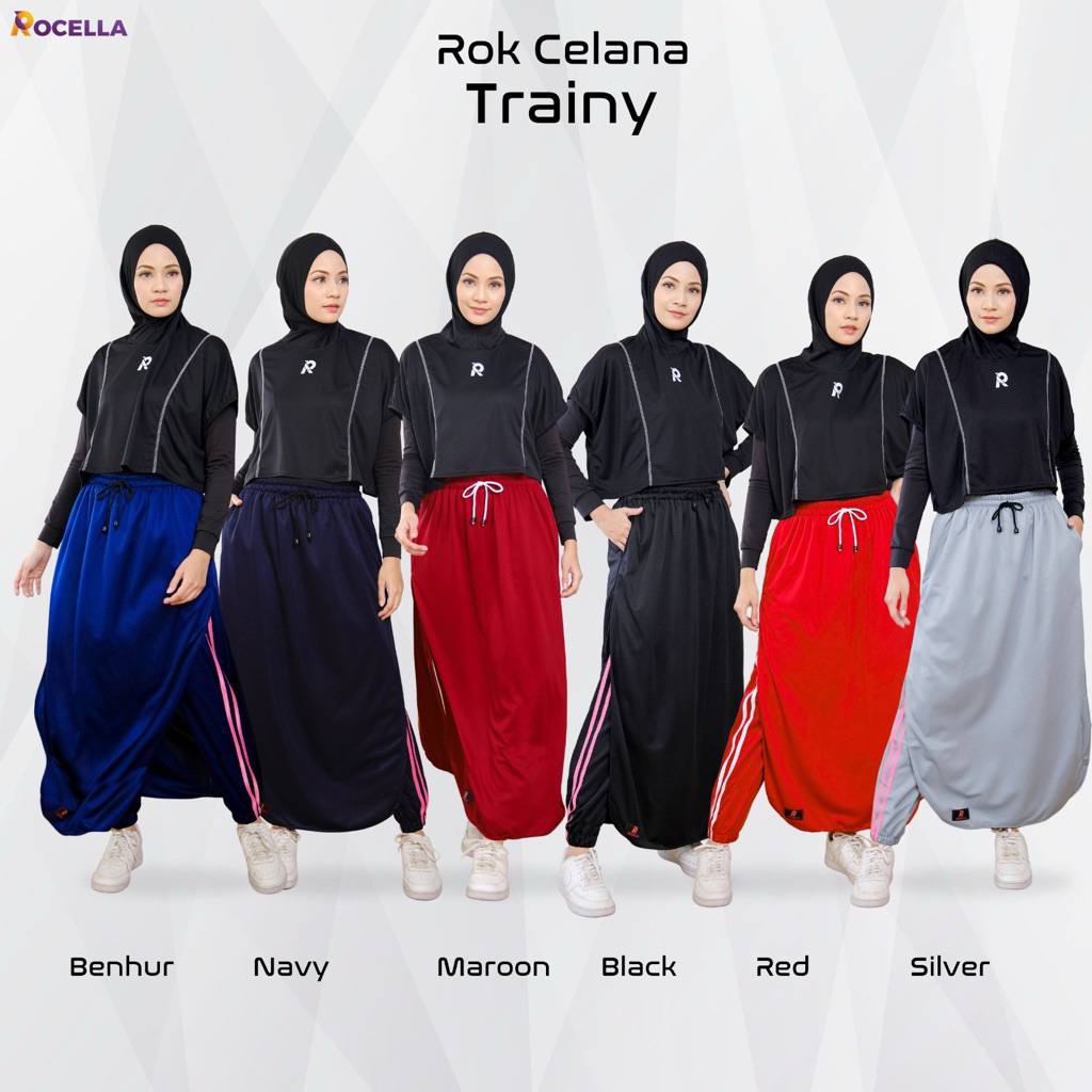 Rocella Trainy BEST SELLER Rok Celana Olahraga JumboTraining Muslimah Wanita Syari Grosir