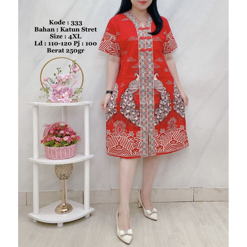 333 DRES BATIK IMLEK WANITA / DRES BATIK CHEONGSAM