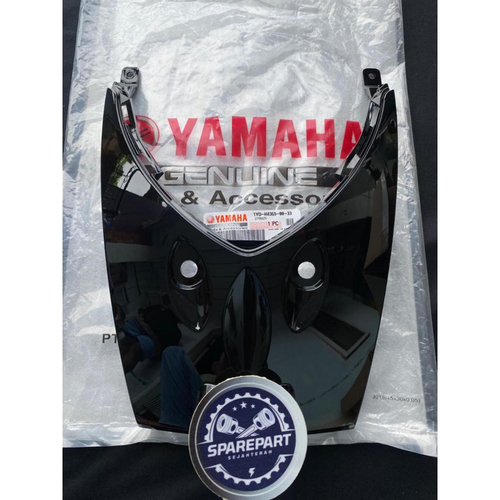COVER BAWAH LAMPU COVER DASI TAMENG DEPAN KAP DEPAN HIDUNG FINO FI 115 125 HITAM ORIGINAL YAMAHA