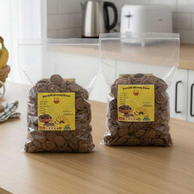 500gram keripik pisang coklat kering kripik pisang cokelat khas lampung cemilan viral