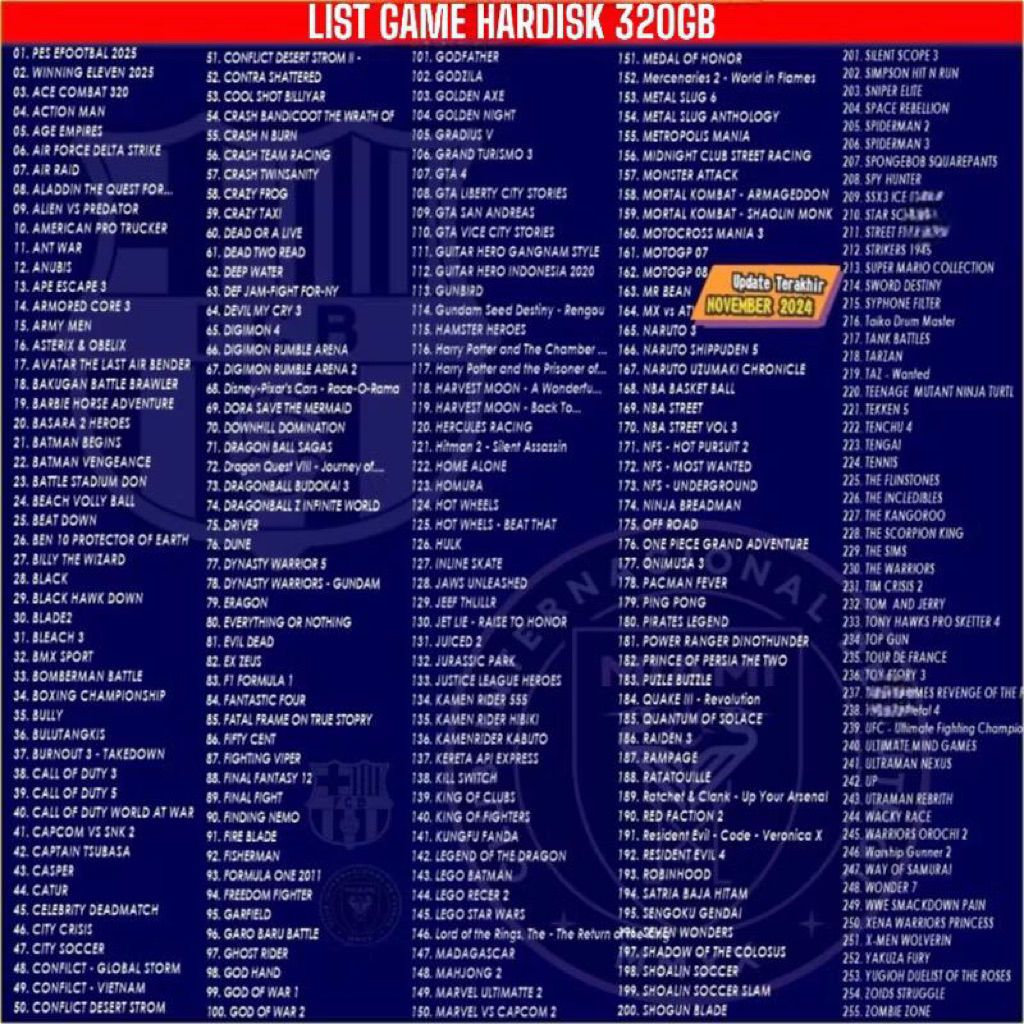 Hardisk eksternal ps2 matrix slim 160GB 250GB 320GB 500GB