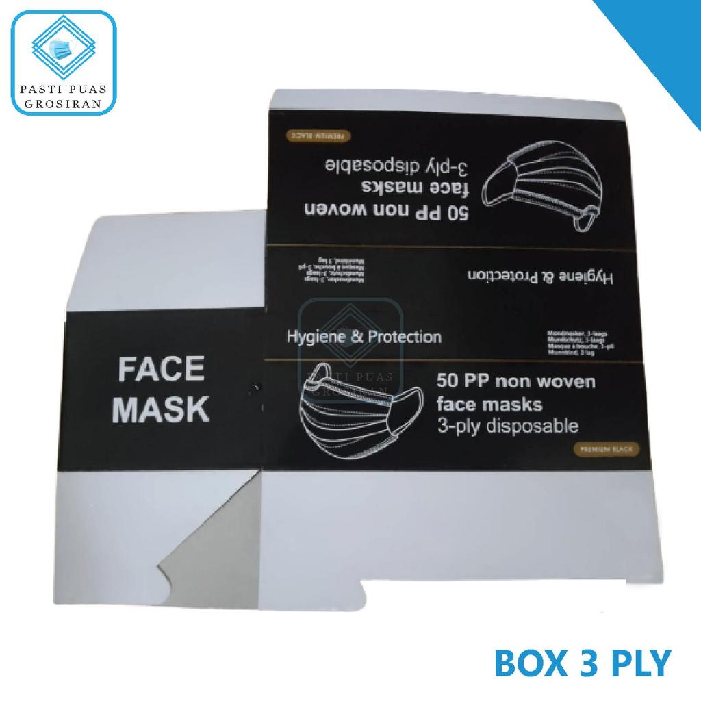 Box kosong Masker earloop 3ply tebal - box disposable random