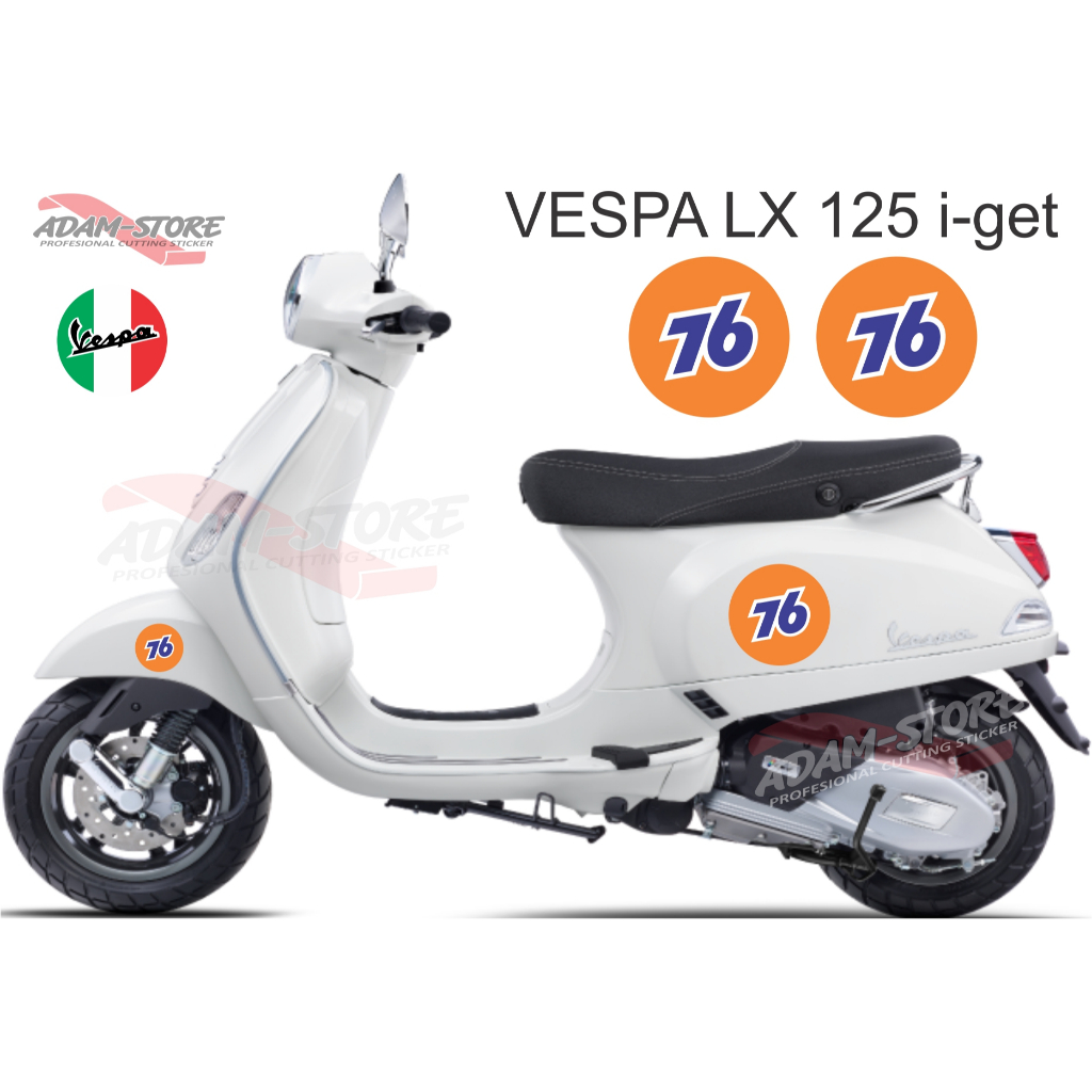Stiker Motor Vespa Matic / Stiker 76 / Stiker Vespa Lx 125 / Stiker Vespa Px - VS76