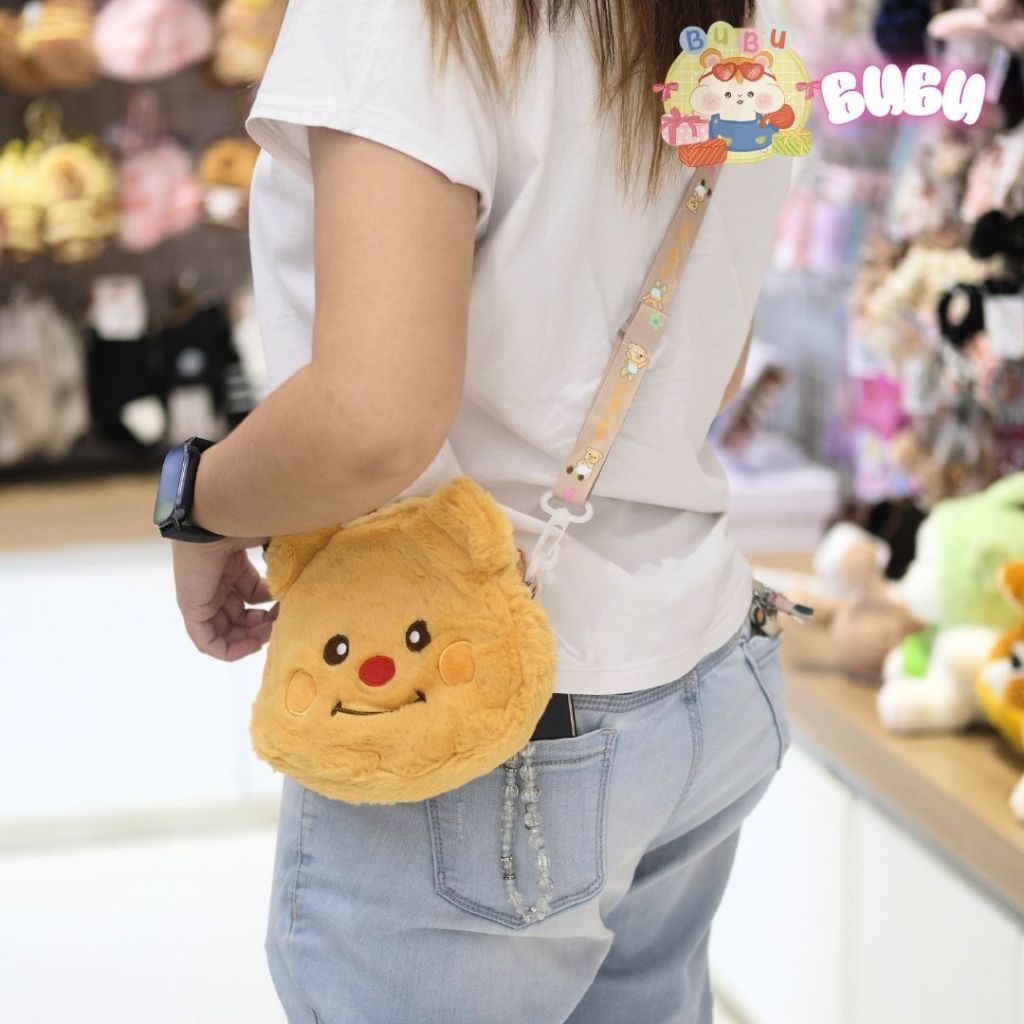 BUBU Tas Bahu Wanita Plush Premium Kapasitas Besar Kualitas Premium Bulu Super Halus