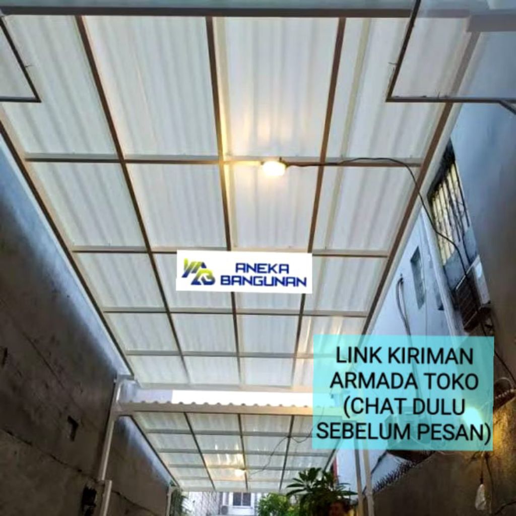 Atap UPVC 2 Layer / Double Layer Transparant / Translucent (bukan merek Alderon)