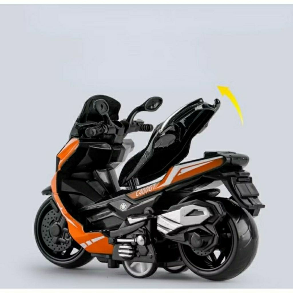 Diecast Miniatur Motor Yamaha Nmax Friction Bahan Alloy/ Mainan Diecast Motor Nmax Murah SNI