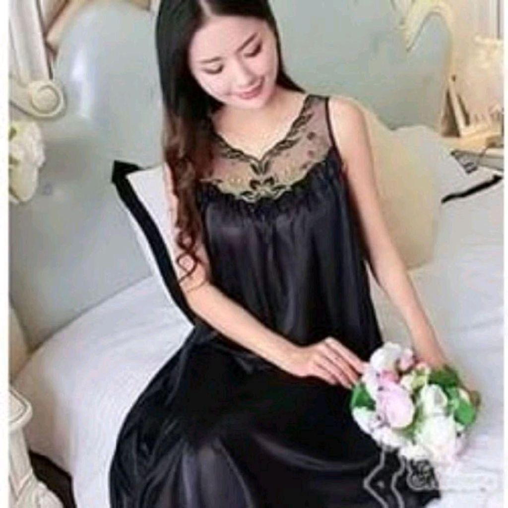 Daster Satin Lembut Baju Tidur Wanita Ukuran Jumbo XXL