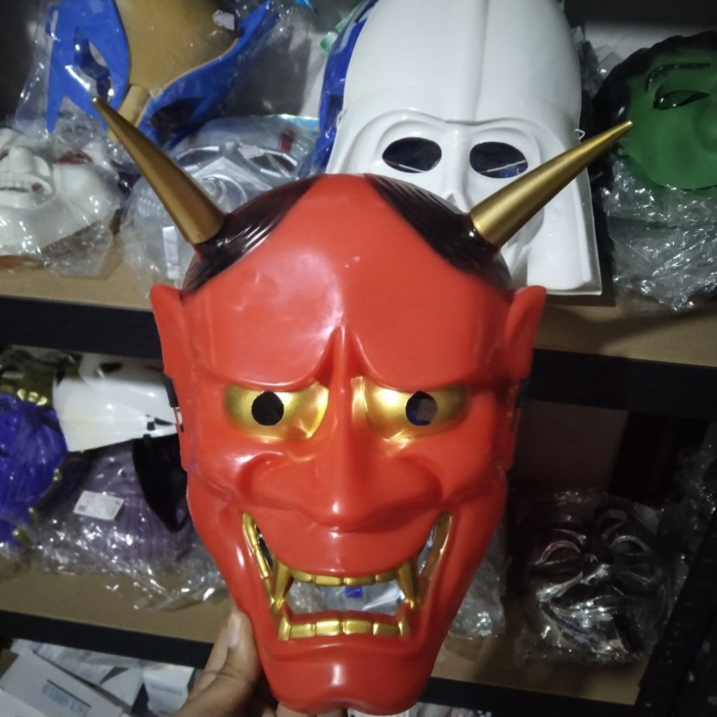 topeng Hannya merah topeng oni jepang