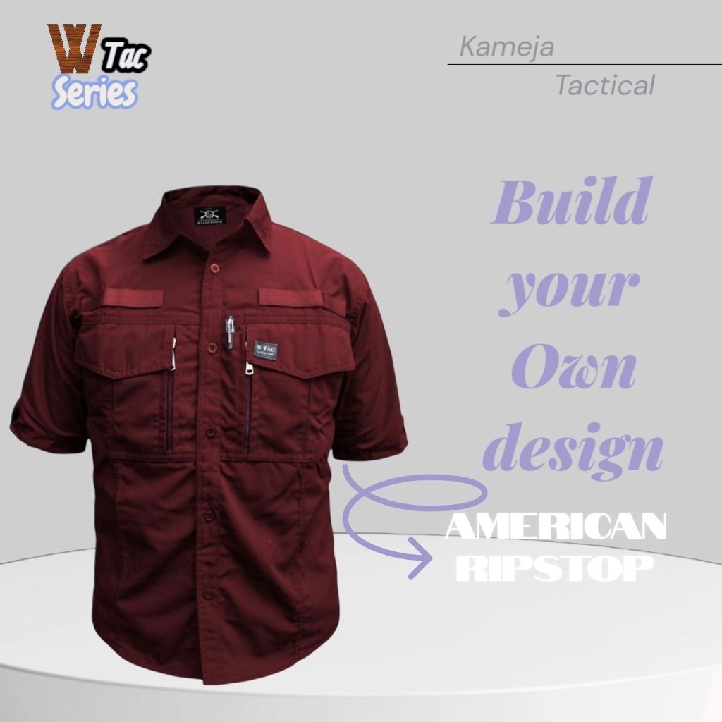 Kemeja Wtac Pendek | Kemeja Custom | Kemeja Lapangan