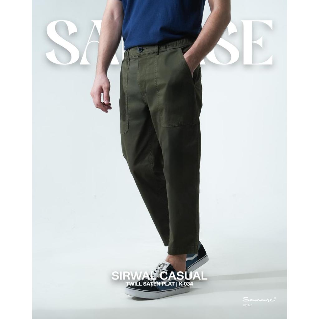 SAMASE SIRWAL CASUAL K034 | ARMY TWILL SATEN