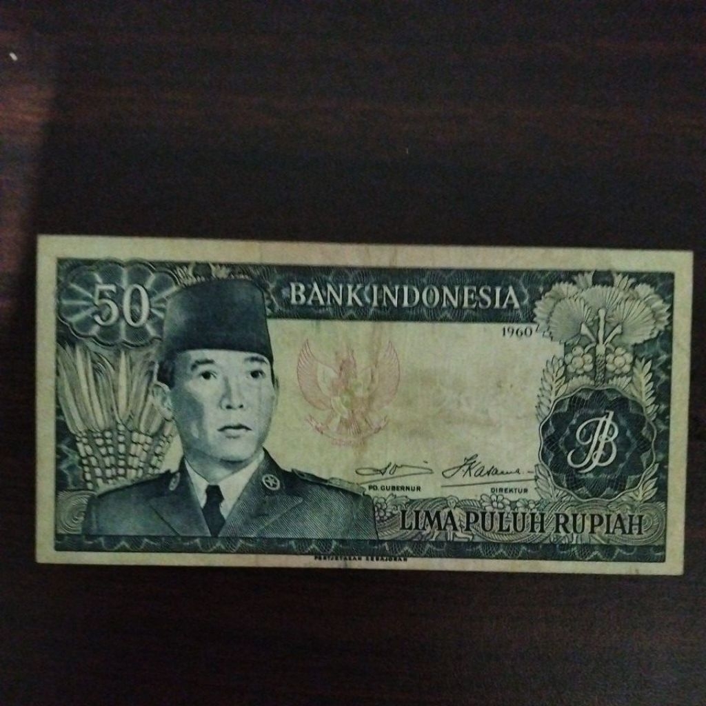 UKI 50 rupiah soekarno 1960 banteng