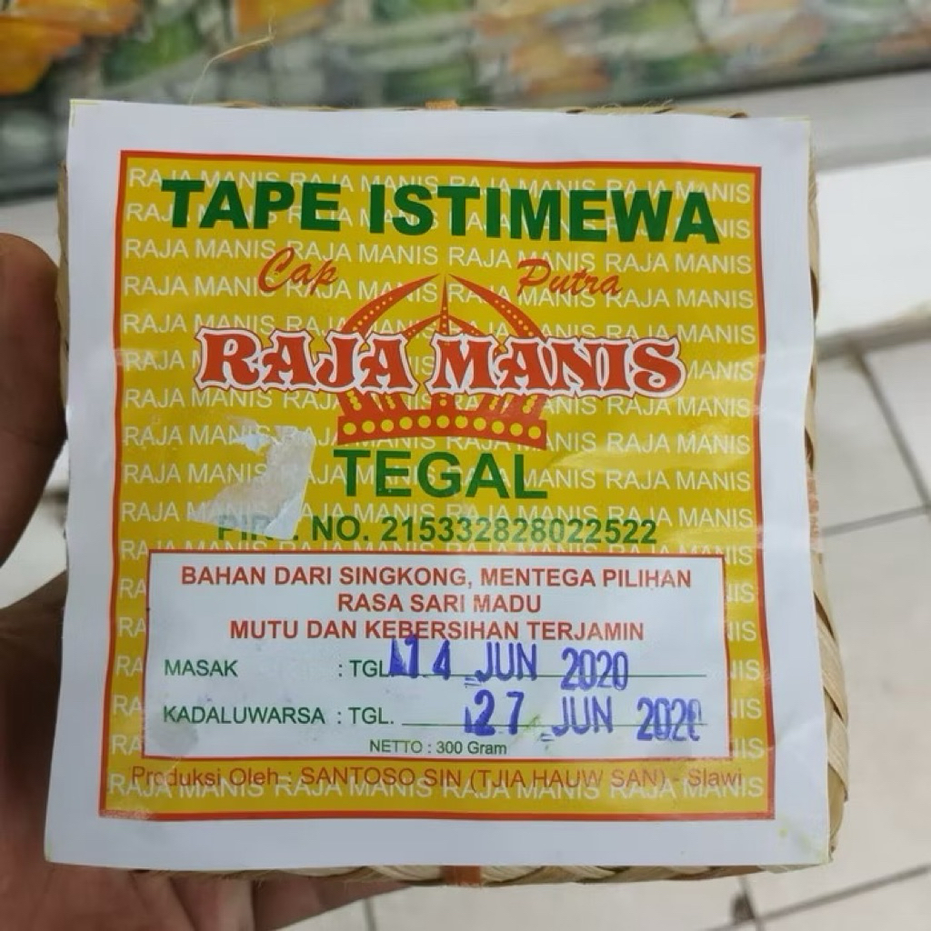 Tape Singkong Istimewa Raja Manis Tegal/Besek/Pcs