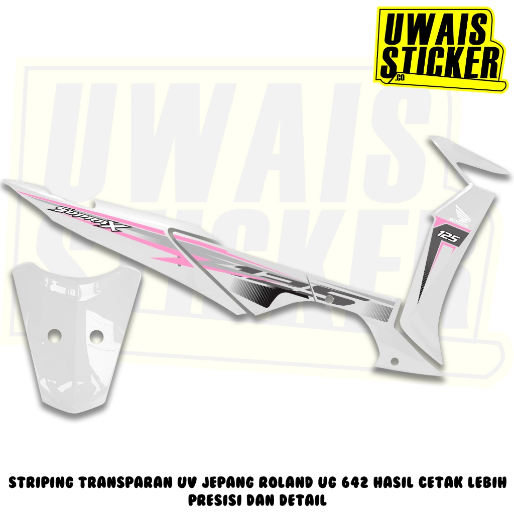 Striping Transparan Supra X 125R Motif Simple New Variasi Bhan Striping Bening Transparan