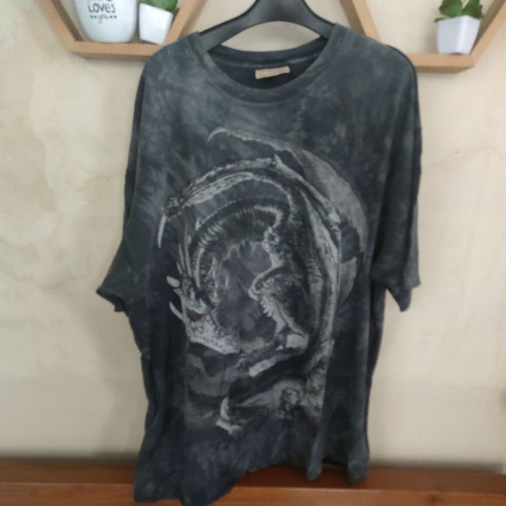 Kaos Big Size Vintage The Mountain Black Dragon