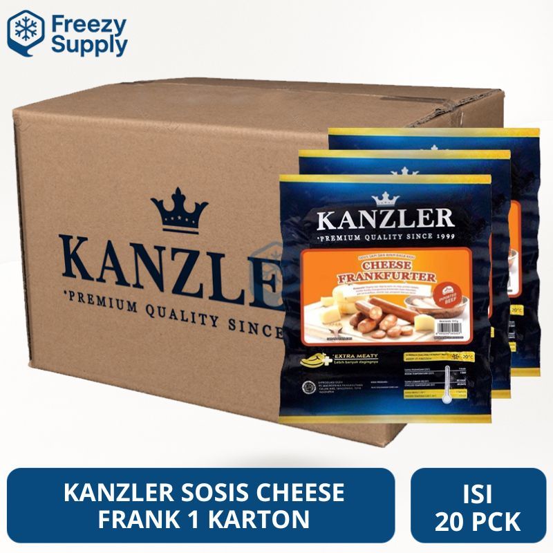 1 Ktn Kanzler Sosis Cheese Frankfurter 360 Gram Isi 20 Pack