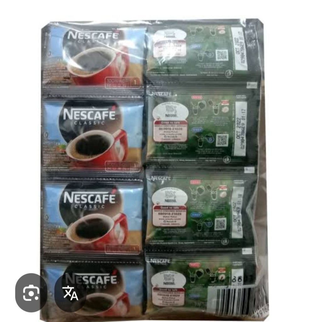 NESCAFE CLASSIC SAC BAG 60X2GR
