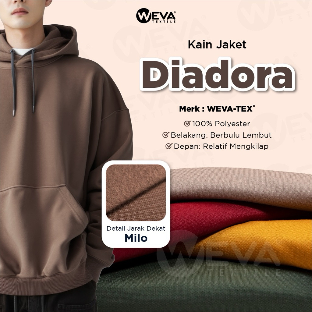 Bahan Kain Diadora Taiwan Kain Jaket Olahraga dan Celana Olahraga