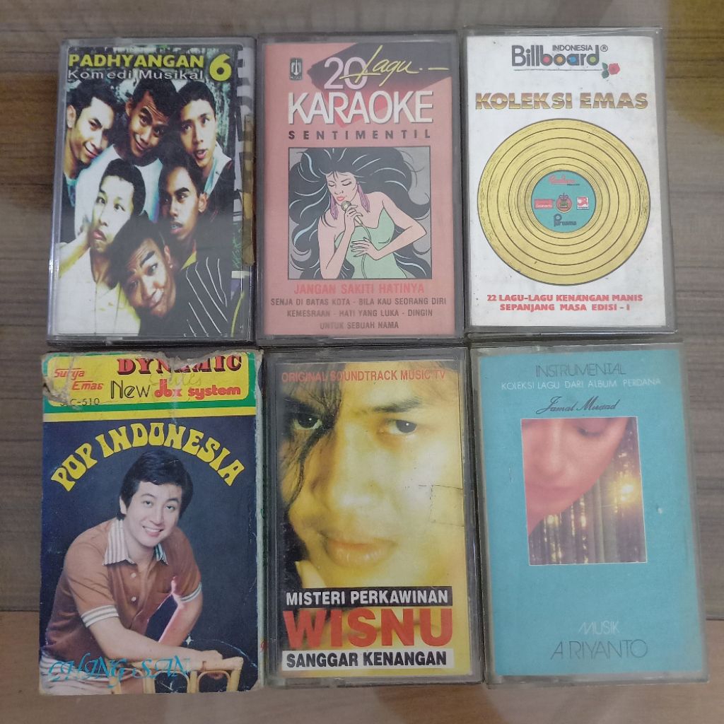 Kaset Tape Pita Kumpulan lagu Indonesia Jadul / Lagu Lawas Kaset Pita / Kumpulan lagu lama Indonesia
