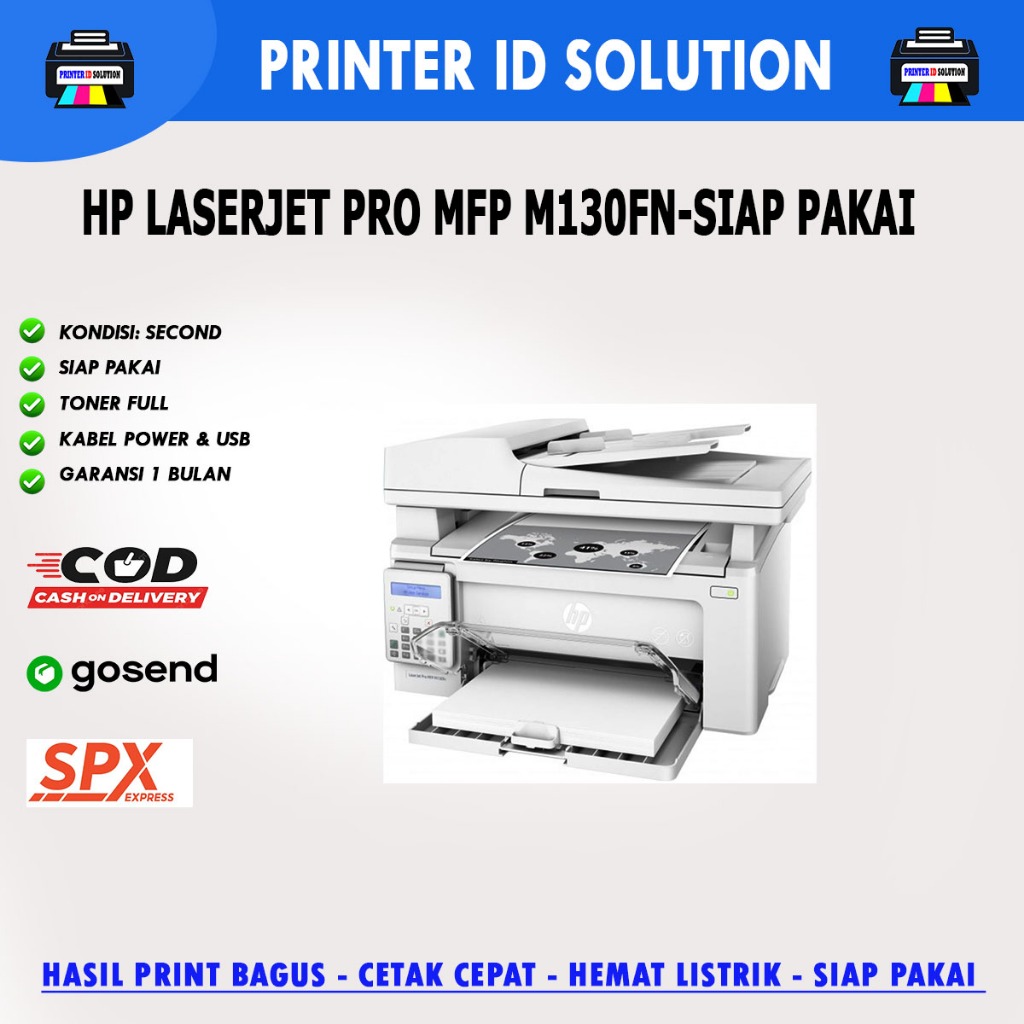 Printer / Printer Fotocopy Hp Laserjet Pro Mfp M130Fn M130 Fn Bergaransi