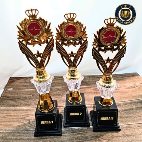 PIALA KACA MURAH SATU SET | PIALA KEJUARAAN UKURAN SEDANG CANTIK | PIALA LOMBA MATEMATIKA