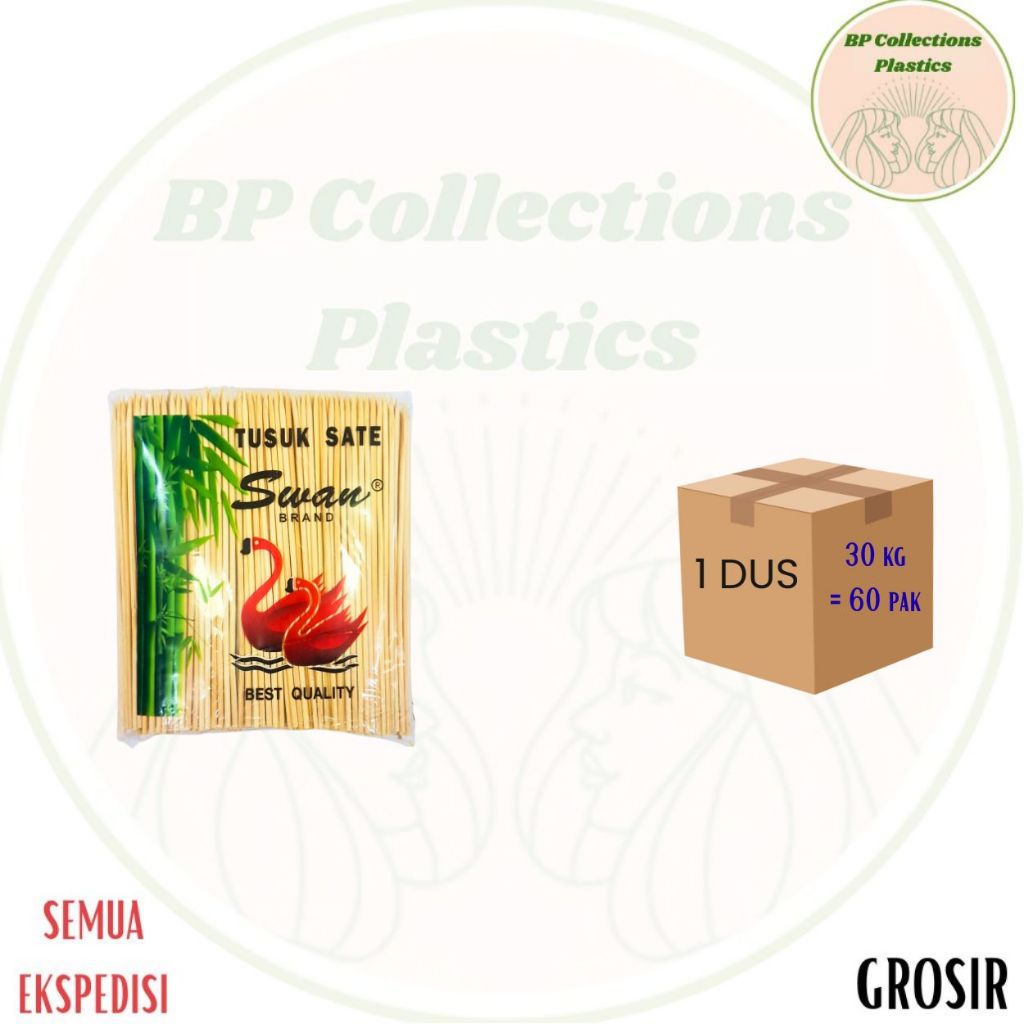 1 PAK TUSUK CILOK TUSUK CIMOL SOSIS TAICHAN SATE SWAN 15 CM 500 GRAM TUSUKAN GROSIR