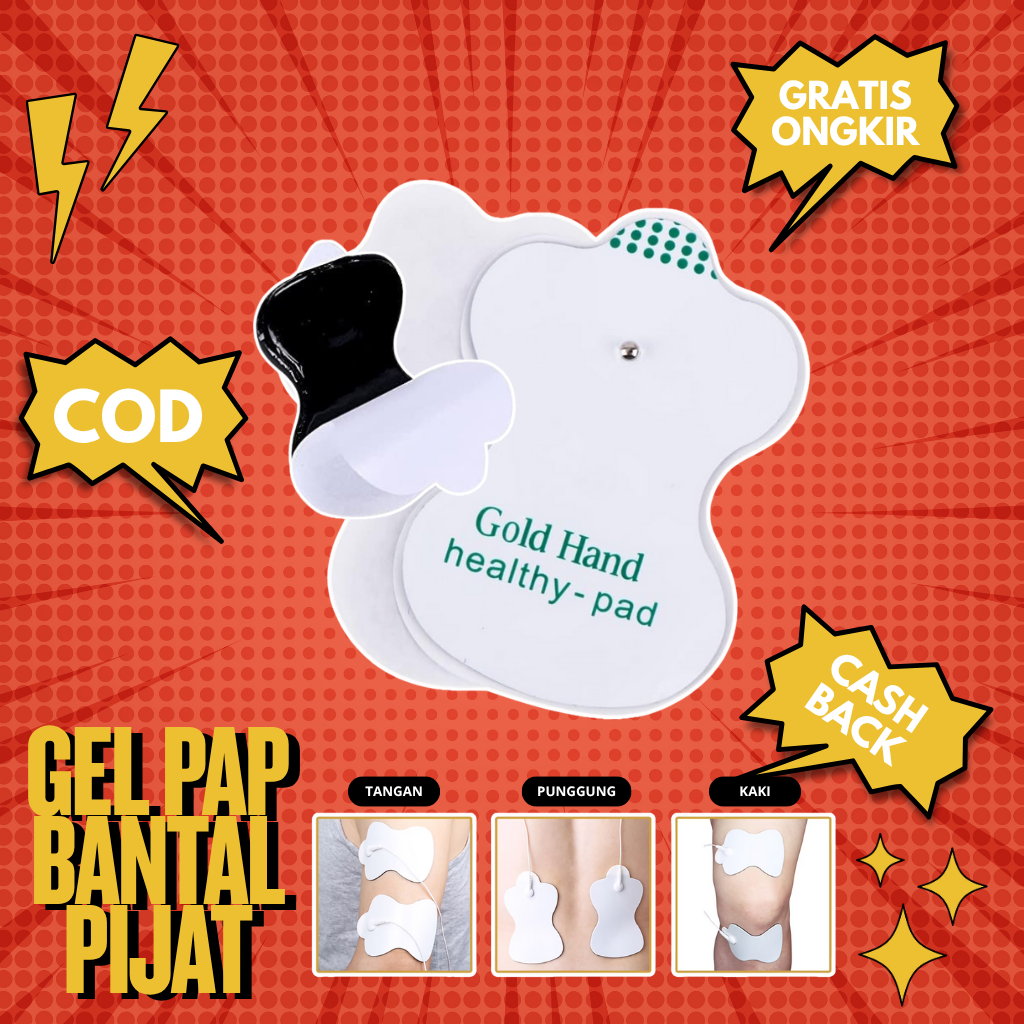 Bantalan Pijat Tubuh Elektrik - Gold Hand Healthy Pad EMS - Gel Pad Pijat Leher EMS