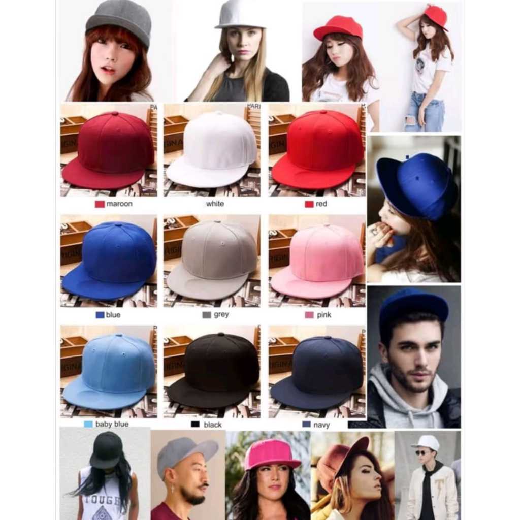 Topi Snapback Dewasa Polos Bahan Denim Daimaru Fashion Topi Dewasa