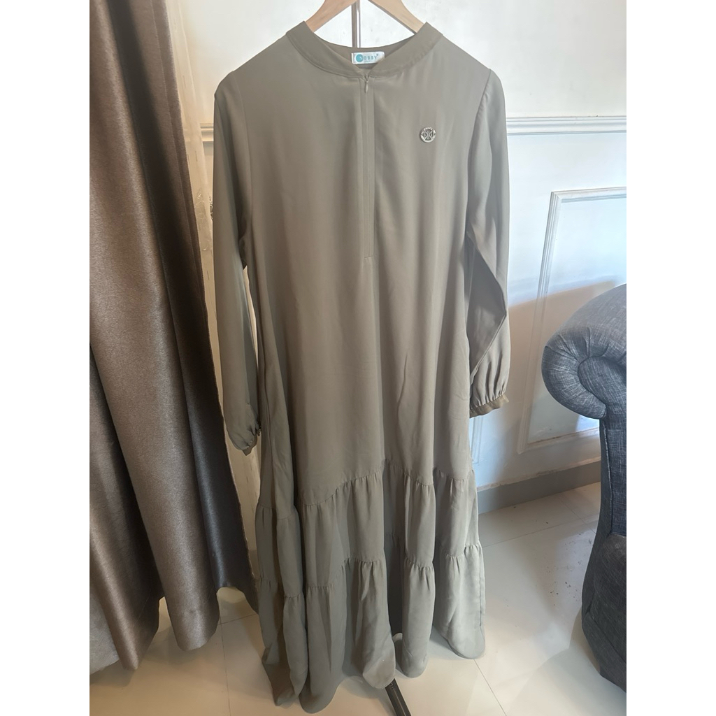 Abaya/Gamis wanita nobby hijau (Army) uk L
