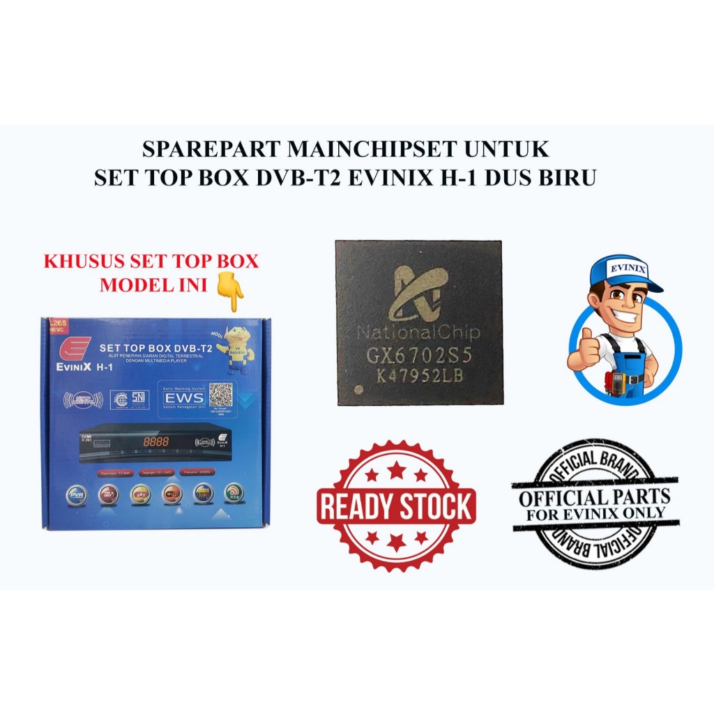 Chipset Guoxin GX6702 yang cocok untuk Set Top Box yang sama