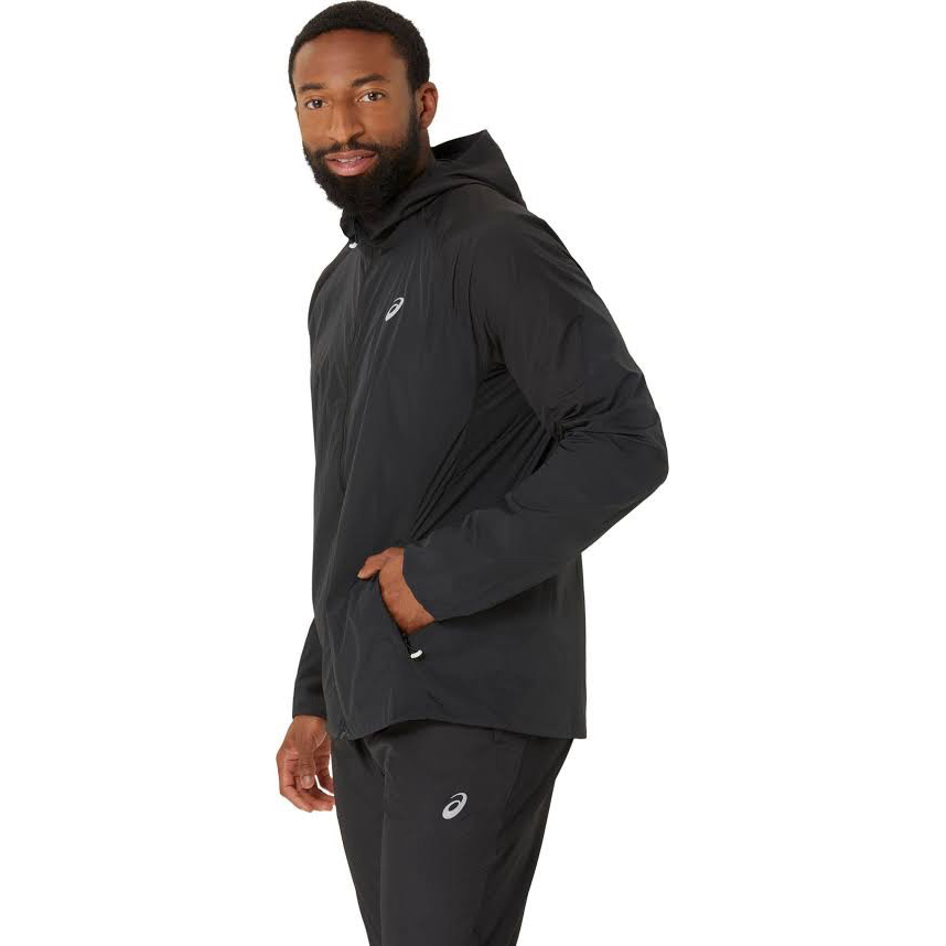 asics silver jacket men original asli murah