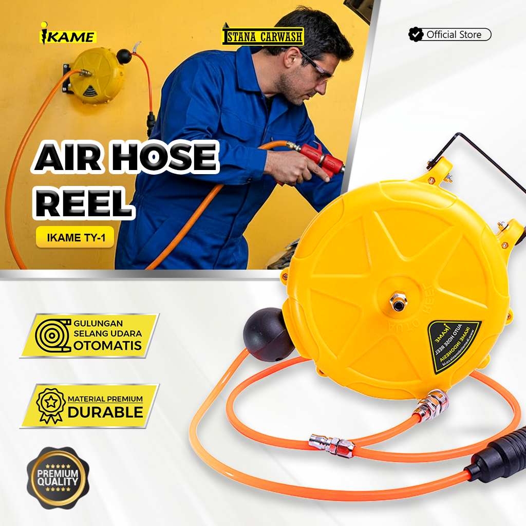 Hose Reel Selang Angin Kompresor / hose reel portable 9 M ( IKAME )