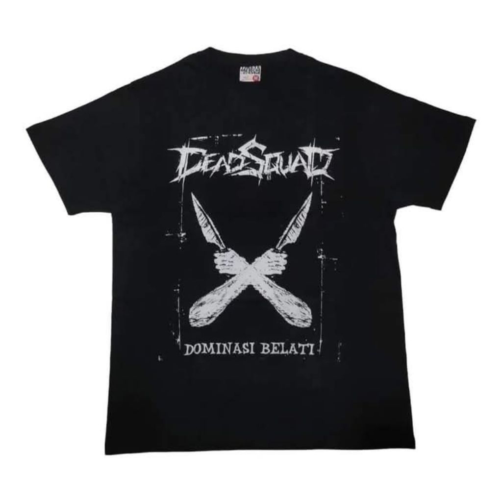 Kaos DeadSquad Dominasi Belati Original Band Merchandise – Kaos Metal Hitam Bekas
