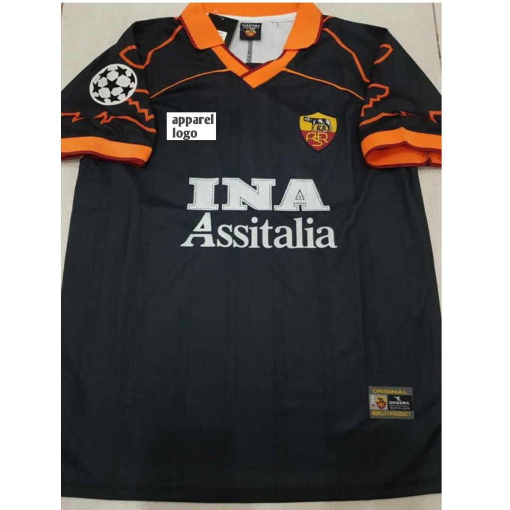 JERSEY AS ROMA TERBARU 1998/1999 HOME JERSEY FREE NAMESET FULL PRINTING
