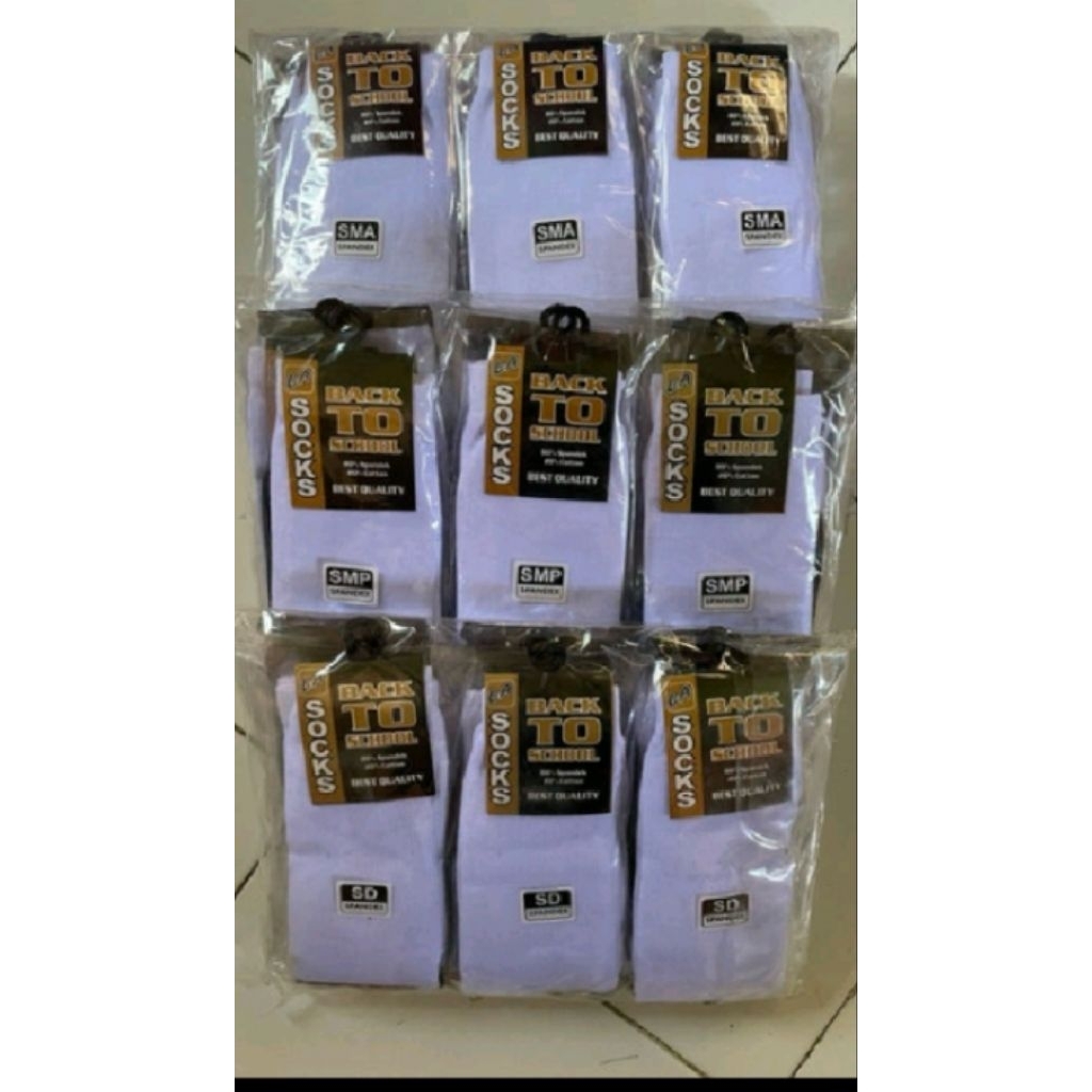 Kaos Kaki Sekolah / Kaos Kaki Sekolah Kosongan/ Kaos Kaki Sekolah Hitam Putih