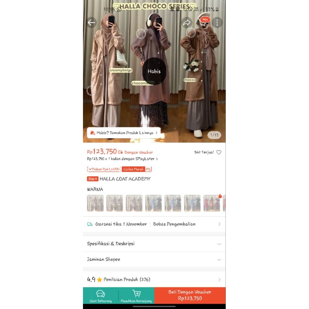 Halla Coat Academy Preloved