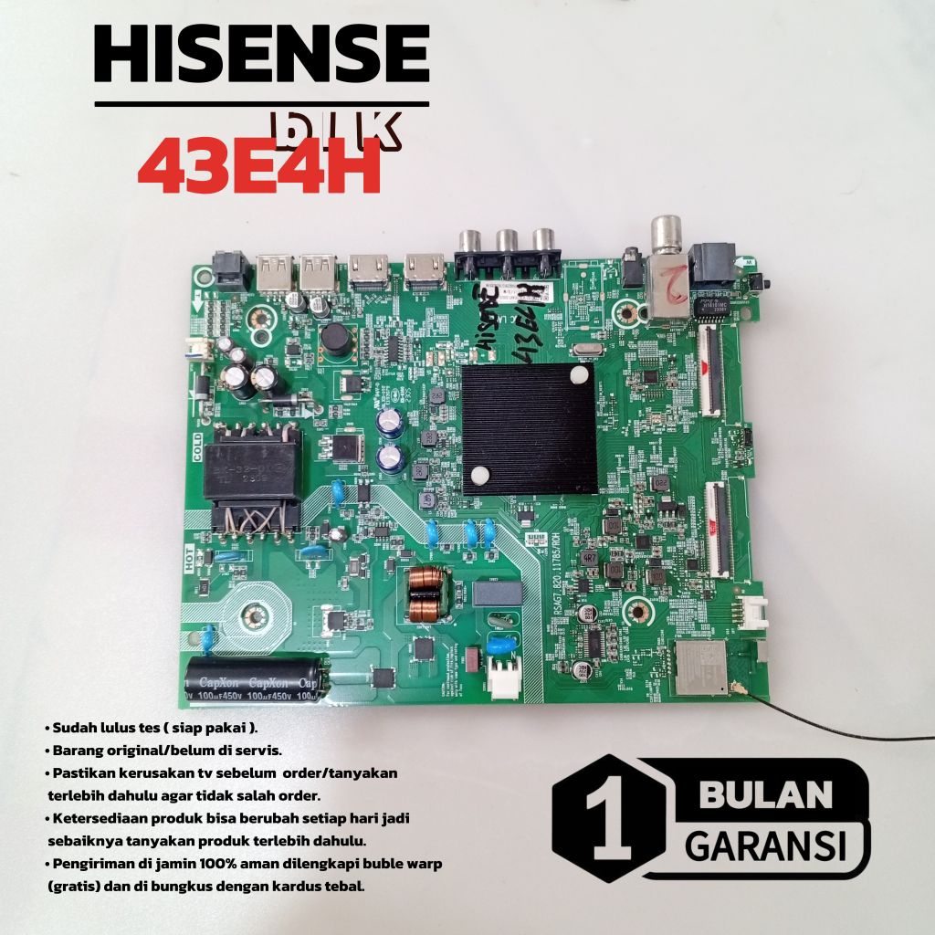 MAINBOARD TV HISENSE 43E4H - MB - MOTHERBOARD - MOBO - MODUL - MESIN TV HISENSE 43E4H - SEMART andro