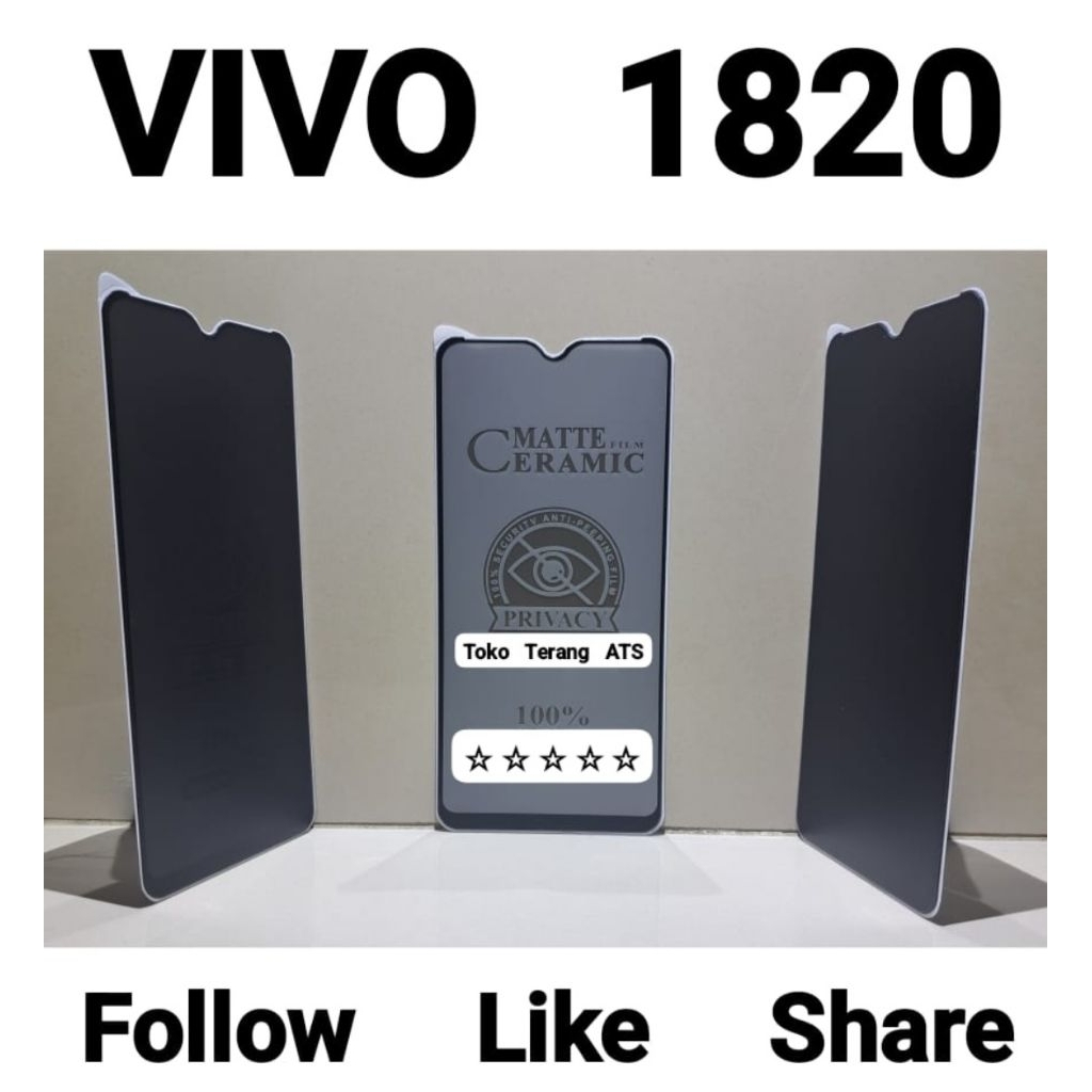 Spy Ceramics Vivo 1820 Pelindung Layar Handphone Depan For Tipe Hp Vivo 1820 Tempered Glass Matte Fi