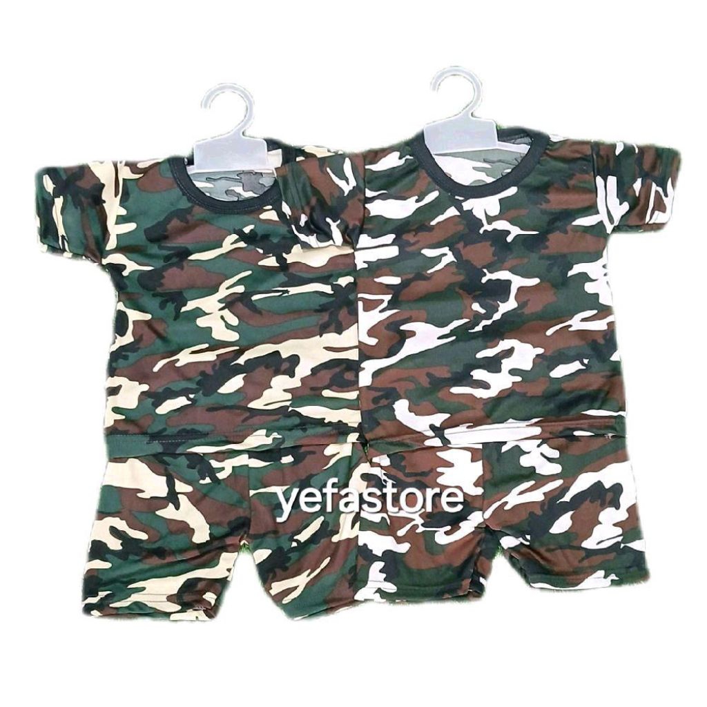 SETELAN ANAK ARMY 1-6 TAHUN WK LORENG TENTARA SETELAN ANAK LAKI