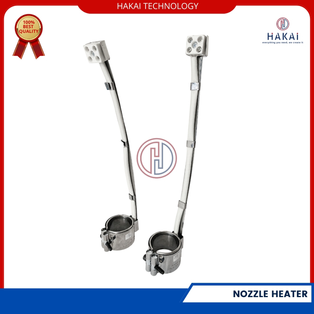 Nozzle Heater Dia.77 x 45 mm (Panjang kabel 150 mm + Ceramic dadu + Lubang 20 mm)