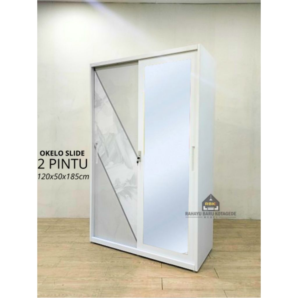Lemari OKELO Lemari Pakaian 2 Pintu Lemari Gantung Lemari Besi Jogja