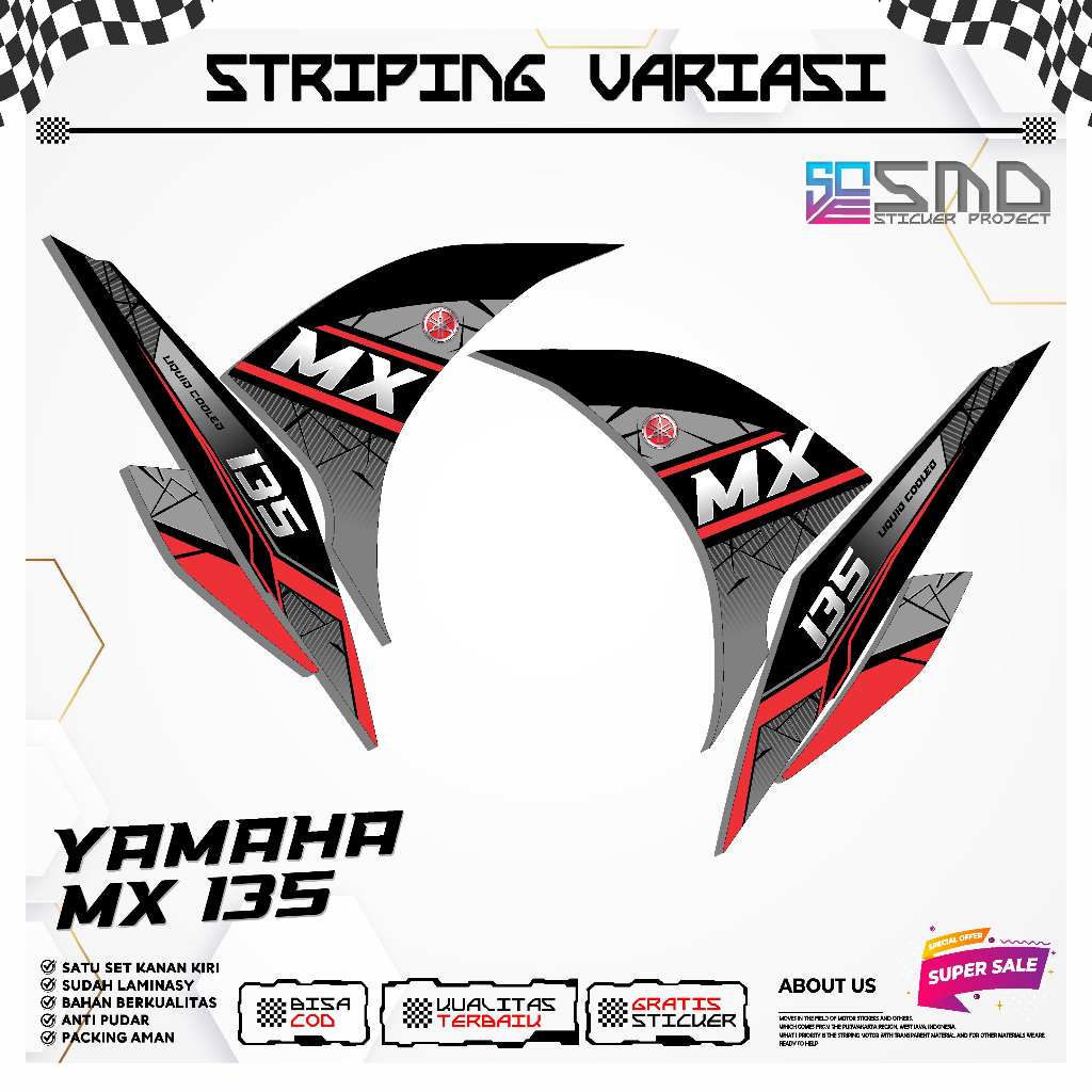 sticker striping jupiter mx new rc edition 135 / original lc rc edition exciter njmx 135 #stripingnj