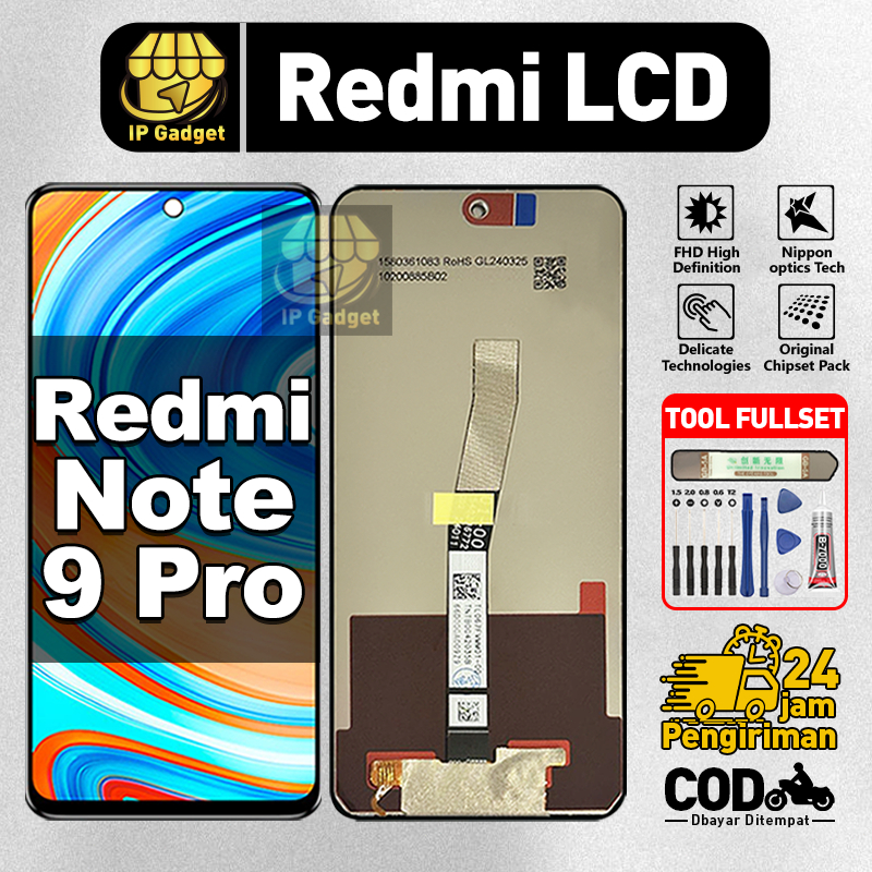 ORI FOR LCD REDMI NOTE 9 PRO Fullset Original LCD HP REDMI NOTE 9 PRO Asli Touchscreen Layar Sentuh 