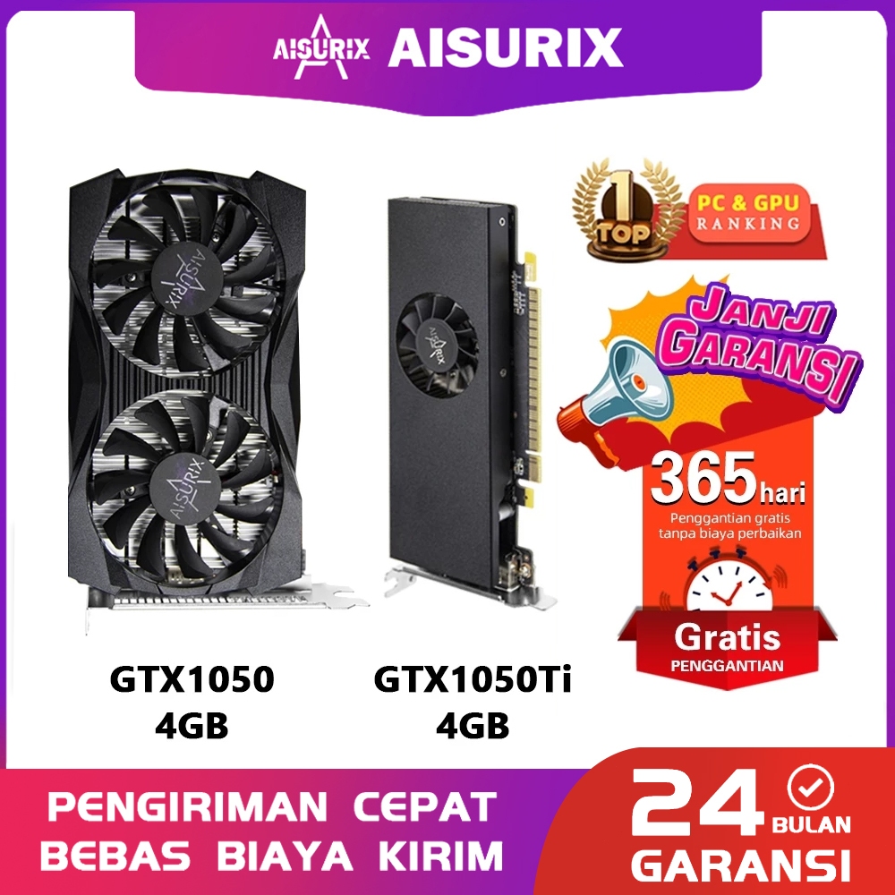 AISURIX VGA Card GTX 1050Ti 4GB Graphics Card GDDR5 GTX 1050 2GB Memory gaming VGA Card 128bit PCI E