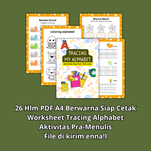 PDF Worksheet Tracing My Alphabet - Menyusuri Alfabet untuk PAUD TK