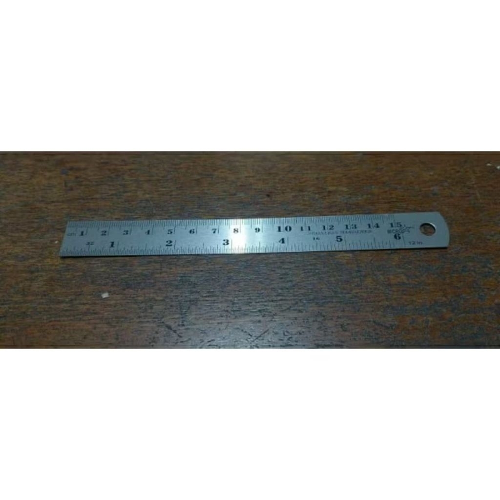 [LUSIN] MISTAR BESI 15CM / PENGGARIS BESI 15CM